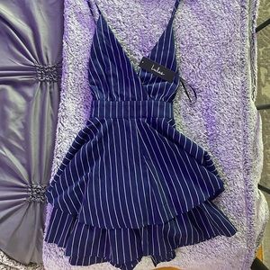NWT Lulus Navy Striped Romper